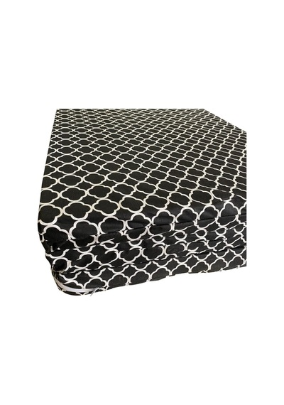 Katlanır Yatak Yer Yatağı Sünger Yatak Taşınabilen Tek Kişilik 80x180 Kara Çatı 6 Cm