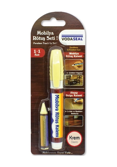 Vodaseal Mobilya Rötuş Kalemi Seti 1+1 Krem