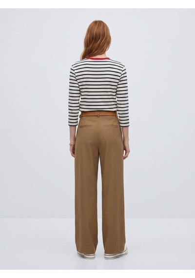 LTB Relaxed Fit Tencel Pileli Kahverengi Pantolon
