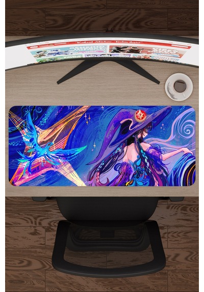 Mona Genshin Impact Anime Gacha V3 - 70x30 Xl Gaming Mouse Pad Fare Altlığı