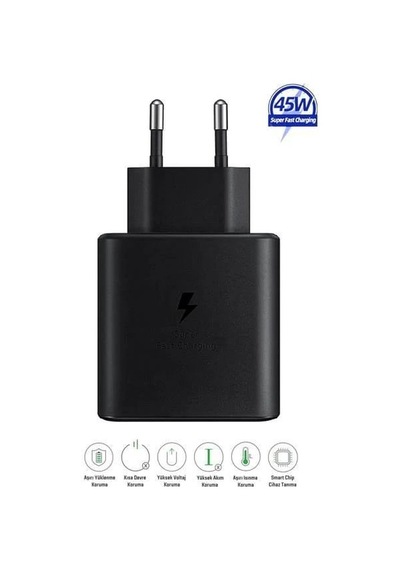 5 Adet 45w Typec Çıkışlı Süper Fast Destekli Şarj Başlık