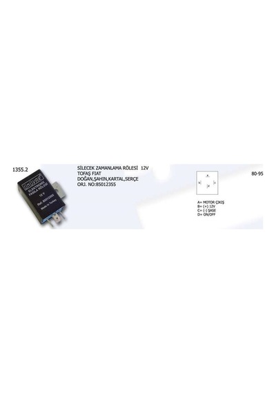 Silecek Zamanlama Rolesi 12v Fıat Dkşe 825012355 1 Ad