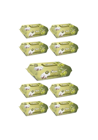 Sleepy Islak Mendil Zeytinyağlı 90 Lı X 9 (Toplam 810 Adet Mendil)
