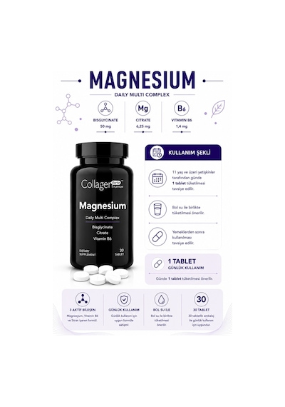 Collagen Forte Platinum Magnezyum With Vitamin B6 30 Tablet