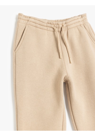Koton Beli Lastikli Cep Detaylı Basic Jogger Eşofman Altı Kahverengi 5wkb40201tk Kahve