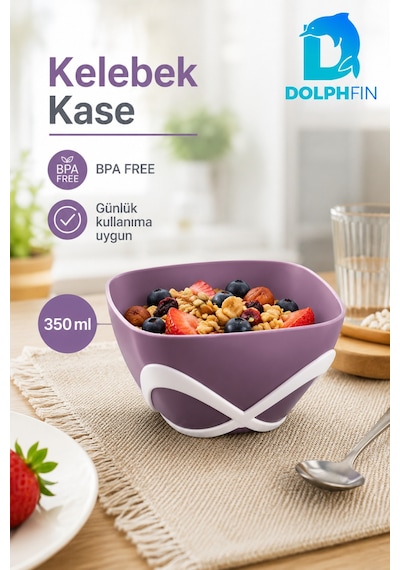 Kelebek Kase 350 Ml Bpa Free Dekoratif Sunum Ve Çerez Kasesi çok renkli