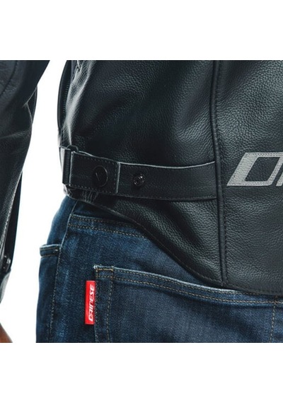 Dainese Racing 4 Black Black Deri Mont Gri Siyah