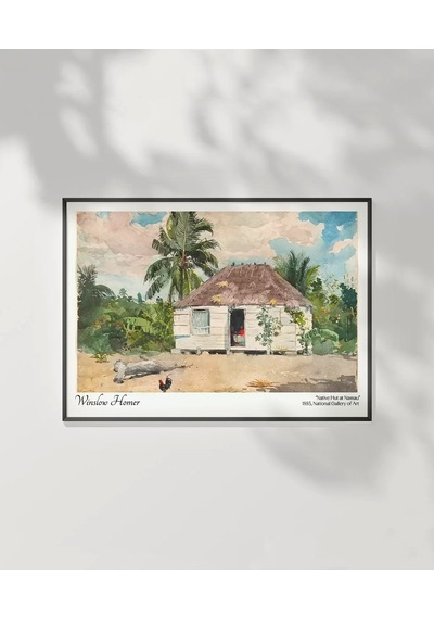 Çerçevesiz Poster Winslow Homer Yerli Klübesi