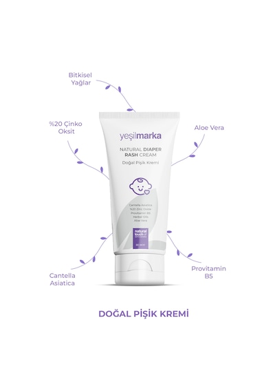 Yeşilmarka Çinko İçeren Doğal Pişik Kremi 50 ML