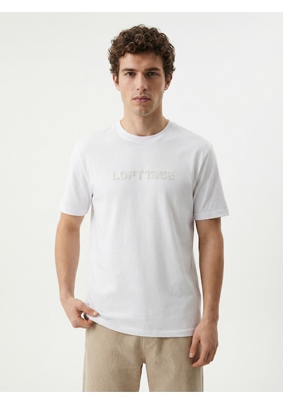 LOFT Regular Fit Erkek Tshirt K.kol Lf2042976 Q1.v1 Beyaz