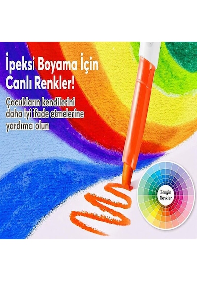 Jarmelo Ultra İpeksi Yıkanabilir Boya Kalemleri 12 Adet Ja96208 Çok Renkli