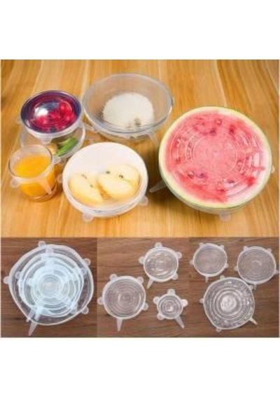 Yeniden Kullanılabilir Hava Almaz 6Lı Silikon Streç Kapak Seti Yı N1146447 Çok Renkli