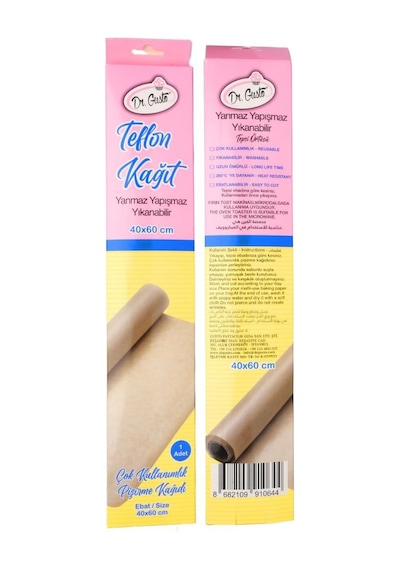 Yanmaz Yapışmaz Teflon Pat Silpat 40x60 Cm Yıkanabilir, 260 C Isıya Dayanıklı Fırın Matı & Hamur Açma Altlığı Diğer