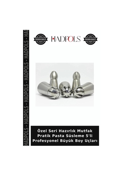 Özel Seri Hazırlık Mutfak Pratik Pasta Süsleme 5'li Profesyonel Büyük Boy Uçları