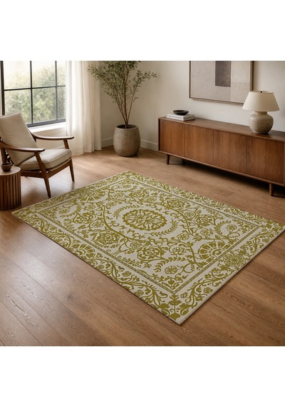 Kartela Halı Veso Halı Kaymaz Taban Makinede Yıkanabilir Halı Hardal Sarısı - 180 X 270 Cm