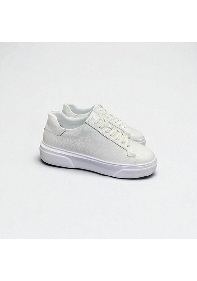 Tam Ortopedik Rahat Tommy Günlük Erkek Deri Sneaker Ayakkabı Beyaz