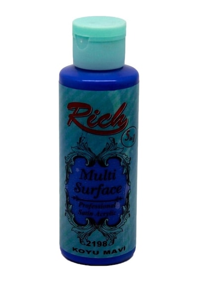 Rich Multi Surface Her Yüzey İçin Akrilik Boya 120 Cc. 2198 Koyu Mavi Renk