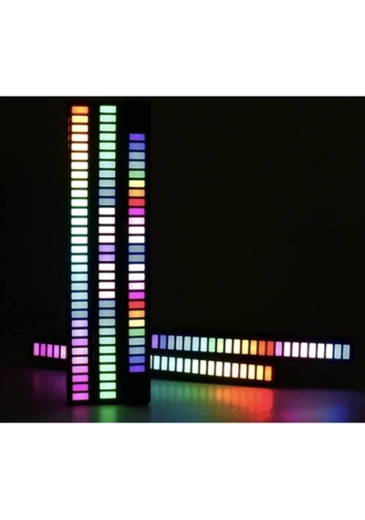 Müzik Ses Ritim Işığı Araba Ev Disko Ses Led Ritim Şerit Işığı Ses Siyah