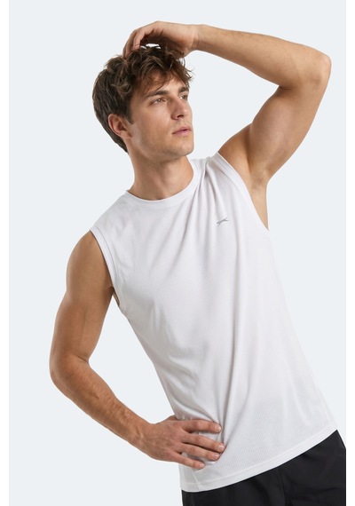 Slazenger Herofıt Erkek Kolsuz Beyaz Atlet