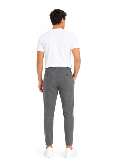 Hzr Wear Erkek Jogger Pantolon Esnek Kumaş Likralı Slim Fit Bağcıklı Antrasit