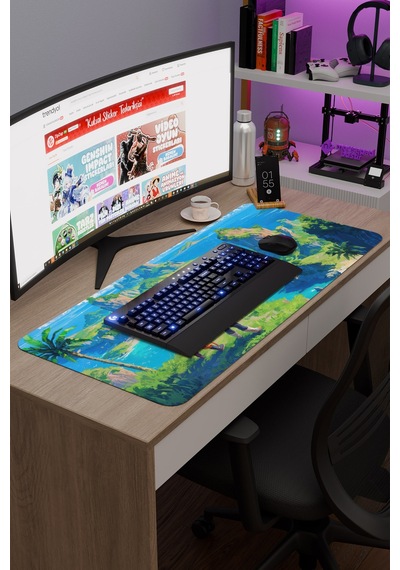 Dragon Ball Anime V2 - 90x40 Xxl Gaming Kauçuk Kaymaz Taban Mouse Pad Fare Altlığı