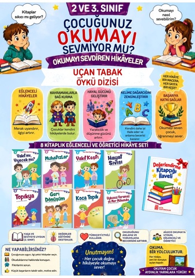 2. Sınıflar İçin İlkokul Hikaye Seti 10'lu