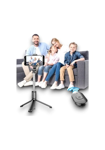 Northcity Selfie Çubuğu - 360 Dönen Telefon Tutucu, Tripod Ve Bluetooth Uzaktan Kumanda