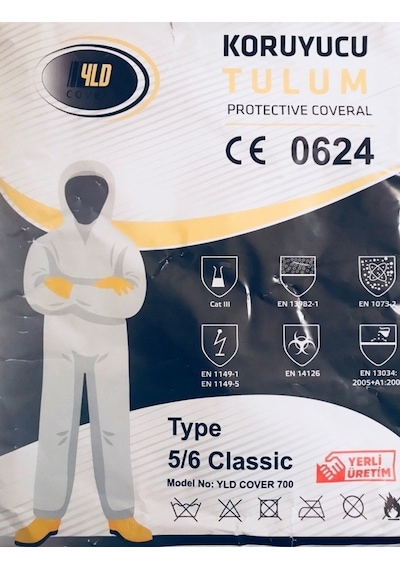 En14126 Large Özel Virüs Koruma Tulumu Model Kullanışlı Özel