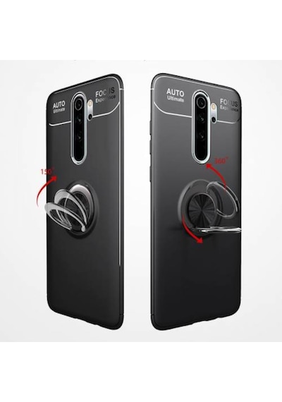 Xiaomi Redmi Note 8 Pro Kilif Yüzüklü Tam Korumali Silikon Kapak 403971346