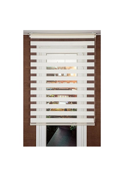 Ekru Kırık Beyaz Bambu İthal Zebra Stor Perde Dilimsiz