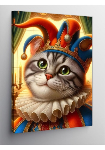 Kanvas Tablo Joker Kedi 70cmx100cm