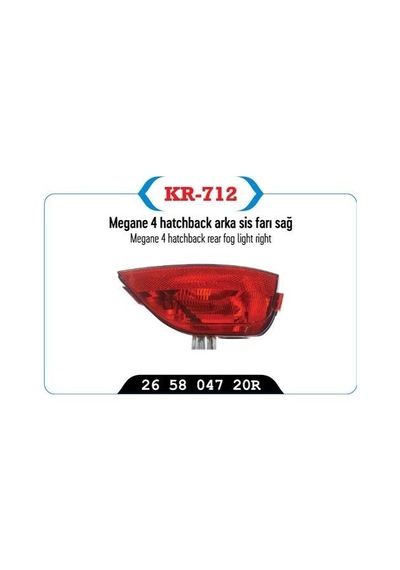 Sis Farı Arka Sağ Symbol Megane Iv Sandero Joy Model