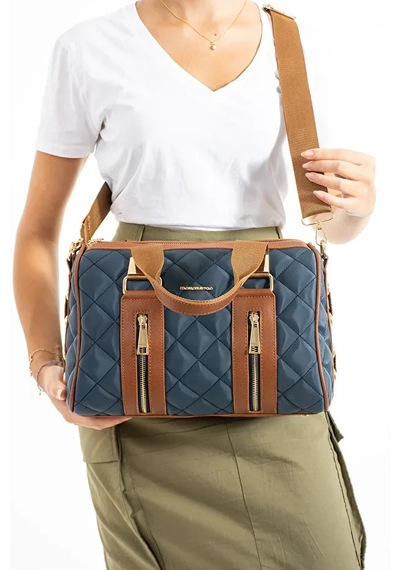 Just Polo Kadın Günlük Kullanıma Uygun Ayarlanabilir Askılı Büyük Boy Lüks El & Omuz Çantası Shoulder Bag Lacivert