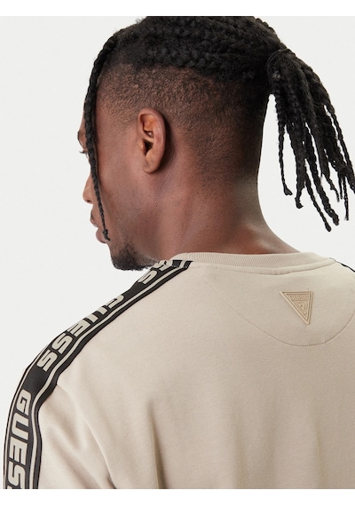 Guess Z4gq24k6zs1 Arlo Erkek Sweatshirt Bej
