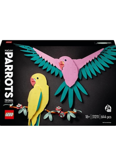 LEGO® Art Fauna Koleksiyonu – Macaw Papağanları 31211 Yetişkinler için Dekoratif ve Sergilenebilir Model Yapım Seti - 644 Parça