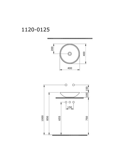 Bocchi Venezia Çanak Lavabo Gümüş - 1120-401-0125 Gümüş
