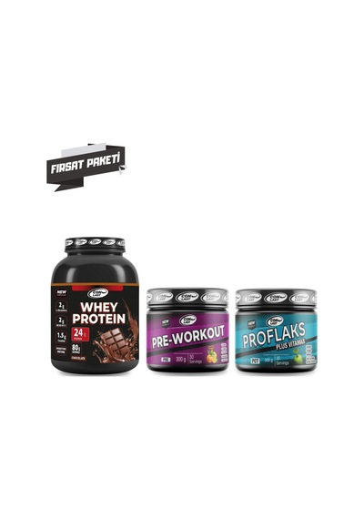 Whey Protein 2000g/pre-workout 300g/proflaks 300g Çikolatalı