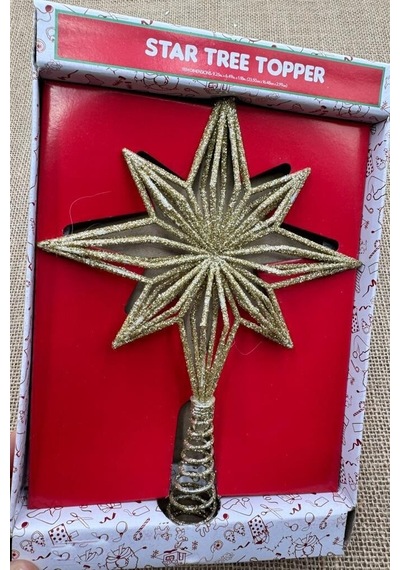Beysüs Yılbaşı Çam Ağacı Süsü Tepe Yıldızı Kuzey Yıldızı Metal Gold 20 Cm