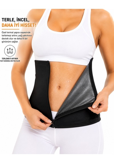 Inner Vision Sauna Etkili Termal Bel Korsesi Terletici Toparlayıcı Sıkılaştırıcı Korse Kemer Unisex