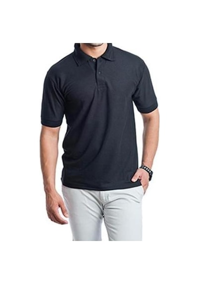 T-Shirt Polo Yaka Kısakol %100 Pamuk Cepli Lacivert