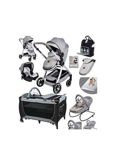 Baby Home 9 In 1 Full Takım 990 Travel Sistem Bebek Arabası 560 Oyun Parkı Yatak Beşik 330 Ev Tipi Ana Kucağı