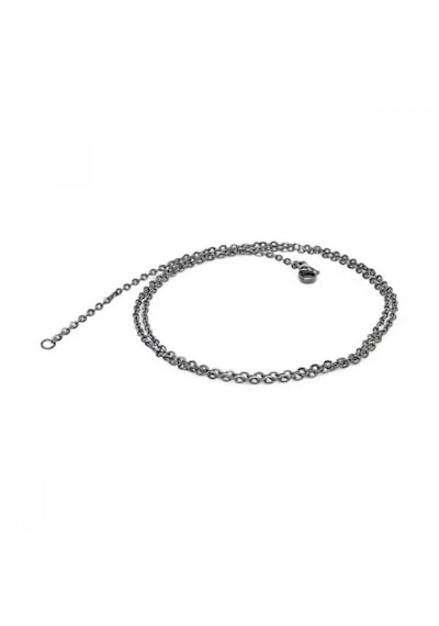 Unisex Minik Boy Çelik Kolye 0.5mm 9199 Siyah