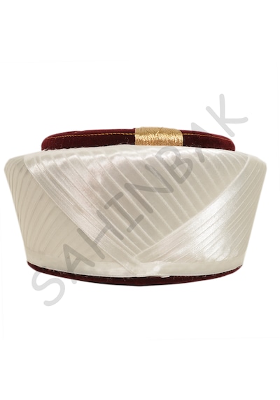 Şahinbak Lüks Yumuşak Sarık,kadife Yumuşak Sarık,takke,fes,cübbe,s0001, Bordo