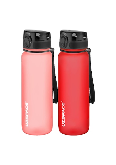 Uzspace 2'li Tritan Matara Seti 800 Ml 14 Farklı Renk Seçeneği Fiftyfifty-3053seta Fantasyred-Pudra