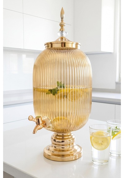 Cam Sebil - Yağlık, Şerbetlik, Sürahi - 6 Litre, 50 Cm-7