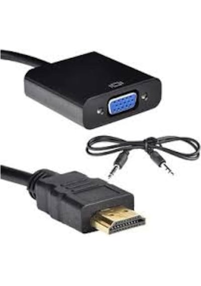 Hdmi To Vga Kablo Çevirici Dönüştürücü Kablo + Ses Kablo Destekli (500017974)