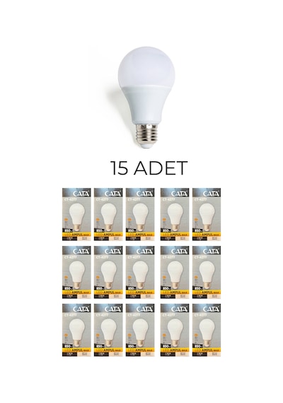 Cata Ct-4277 Led Ampul 9w Beyaz Işık - 15 Li Paket