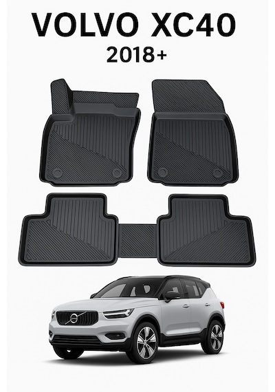 Gold Volvo Xc40 2018+ Uyumlu 3d Havuzlu Oto Paspas Premium