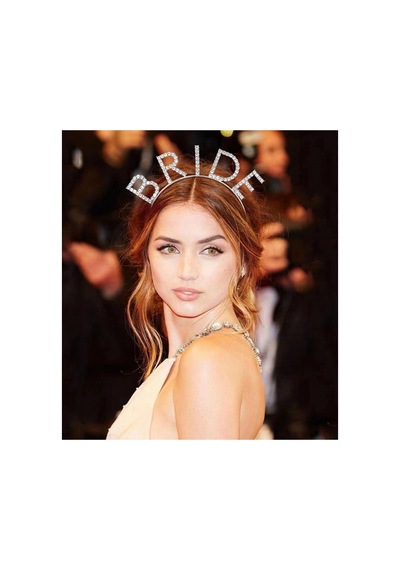 Bekarlığa Veda Mega Boy Kristal Taşlı Gümüş Bride Taç Gelin Tacı 20x21 Cm Çok Renkli
