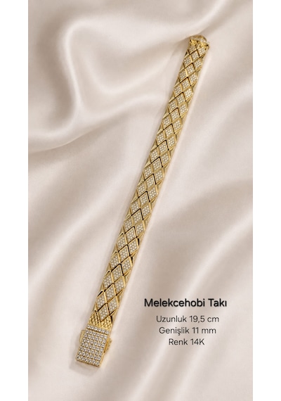 Melekcehobi Kadın Altın Kaplama Baklava Desen Zirkon Taşlı Xuping Gurmet Kelepçe Bileklik Altın - Gold Melekcehobi Kadın Altın Kaplama Baklava Desen Zirkon Taşlı Xuping Gurmet Kelepçe Bileklik Altın - Gold